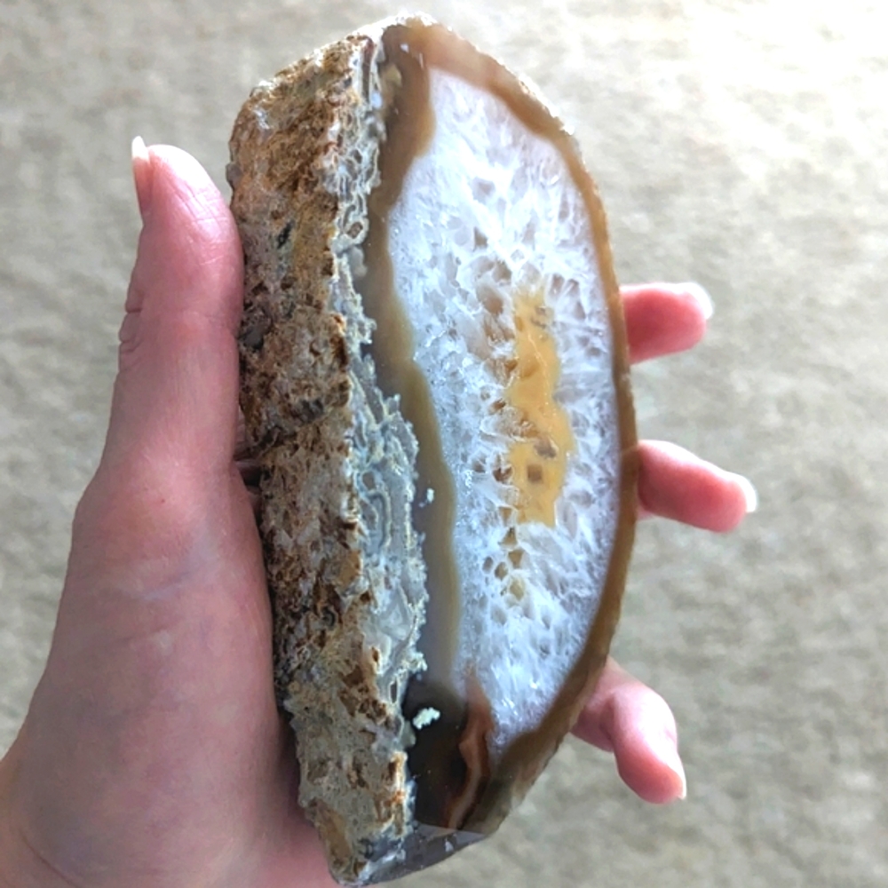 Large Agate Geode Slice